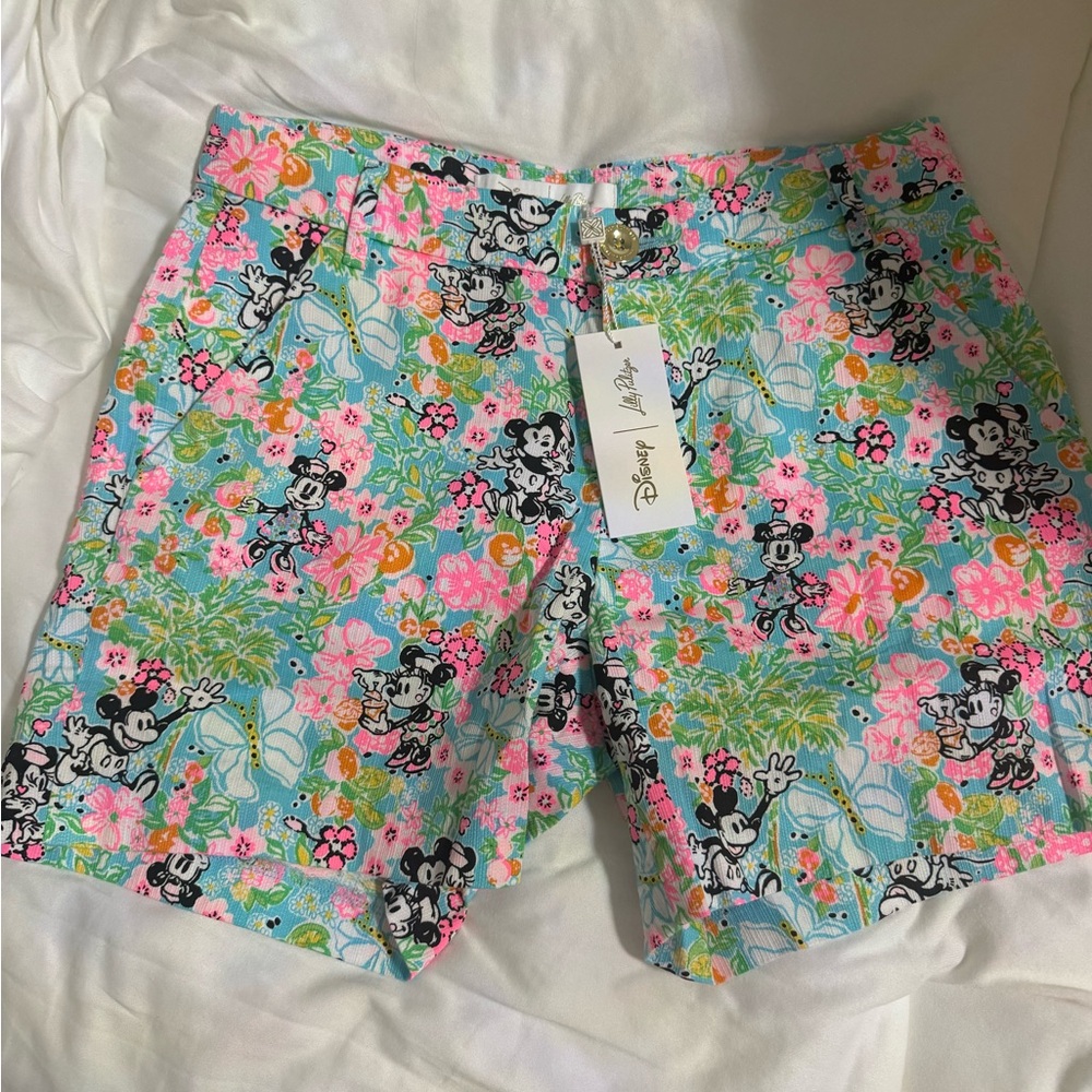 Lilly Pulitzer Multicolor Callahan Mid-Rise Floral Disney Women's Shorts